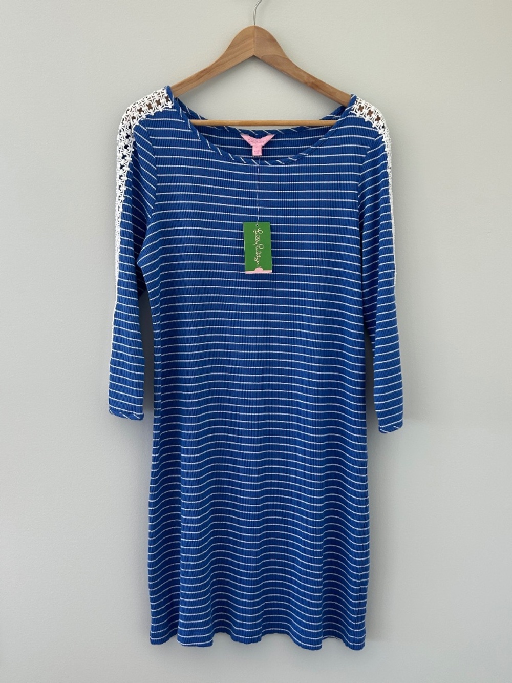 NWT LILLY PULITZER Marlowe Dress Beckon Blue Breeze Stripe XL